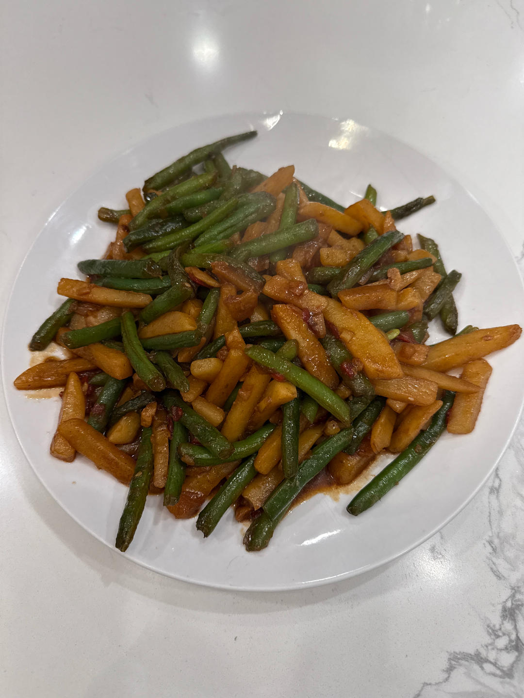 土豆焖豆角