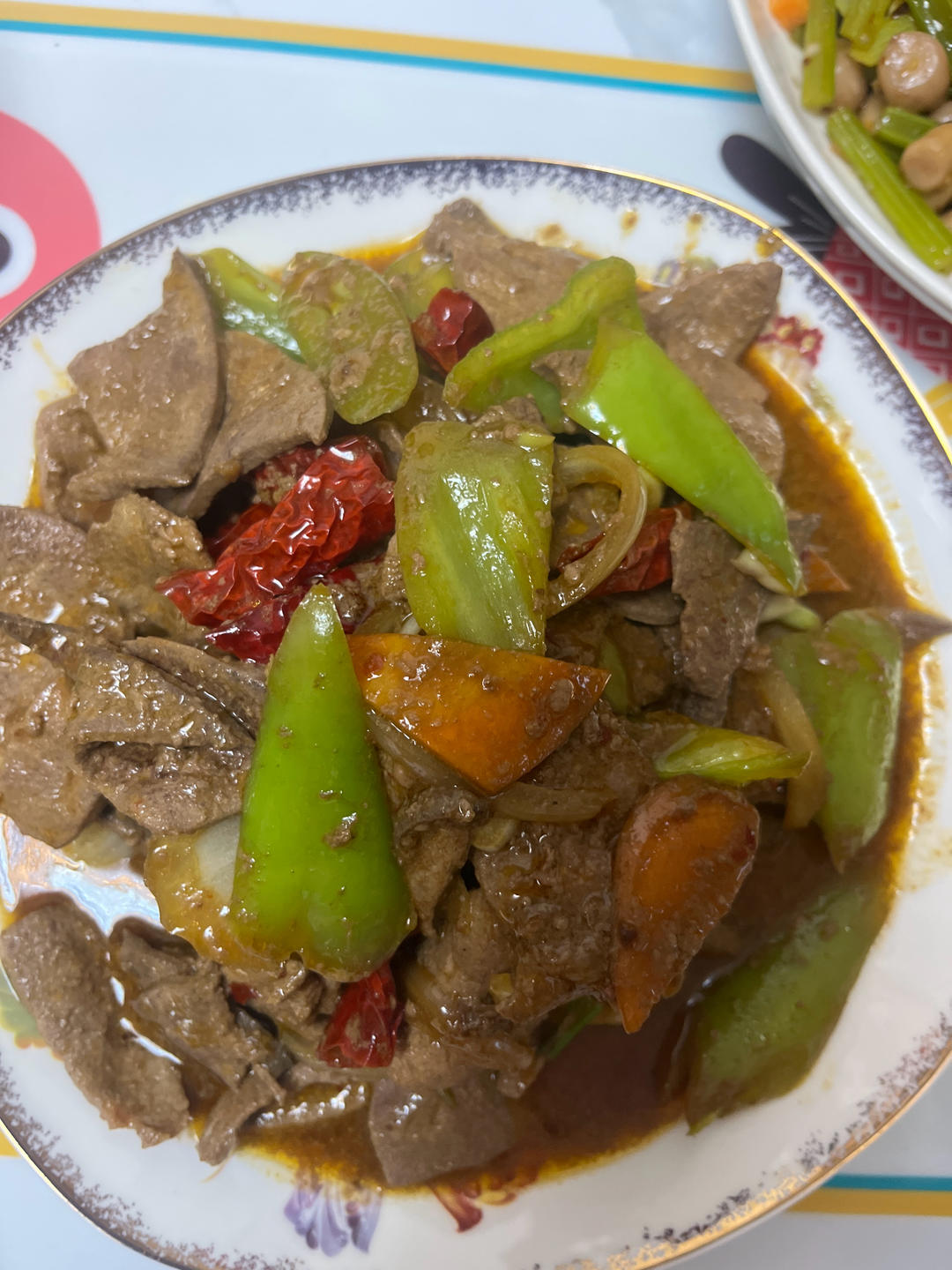 爆炒猪肝（家常菜）