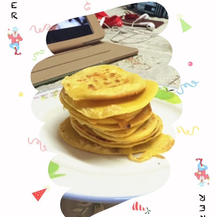 超级简单pancake【无黄油健康版】