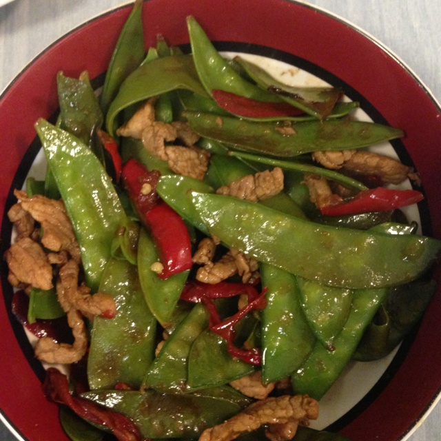 荷兰豆炒肉