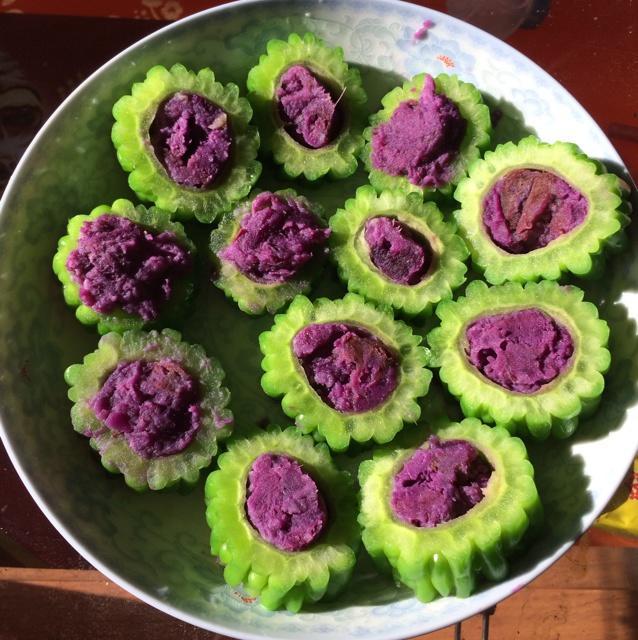 紫薯苦瓜圈的做法