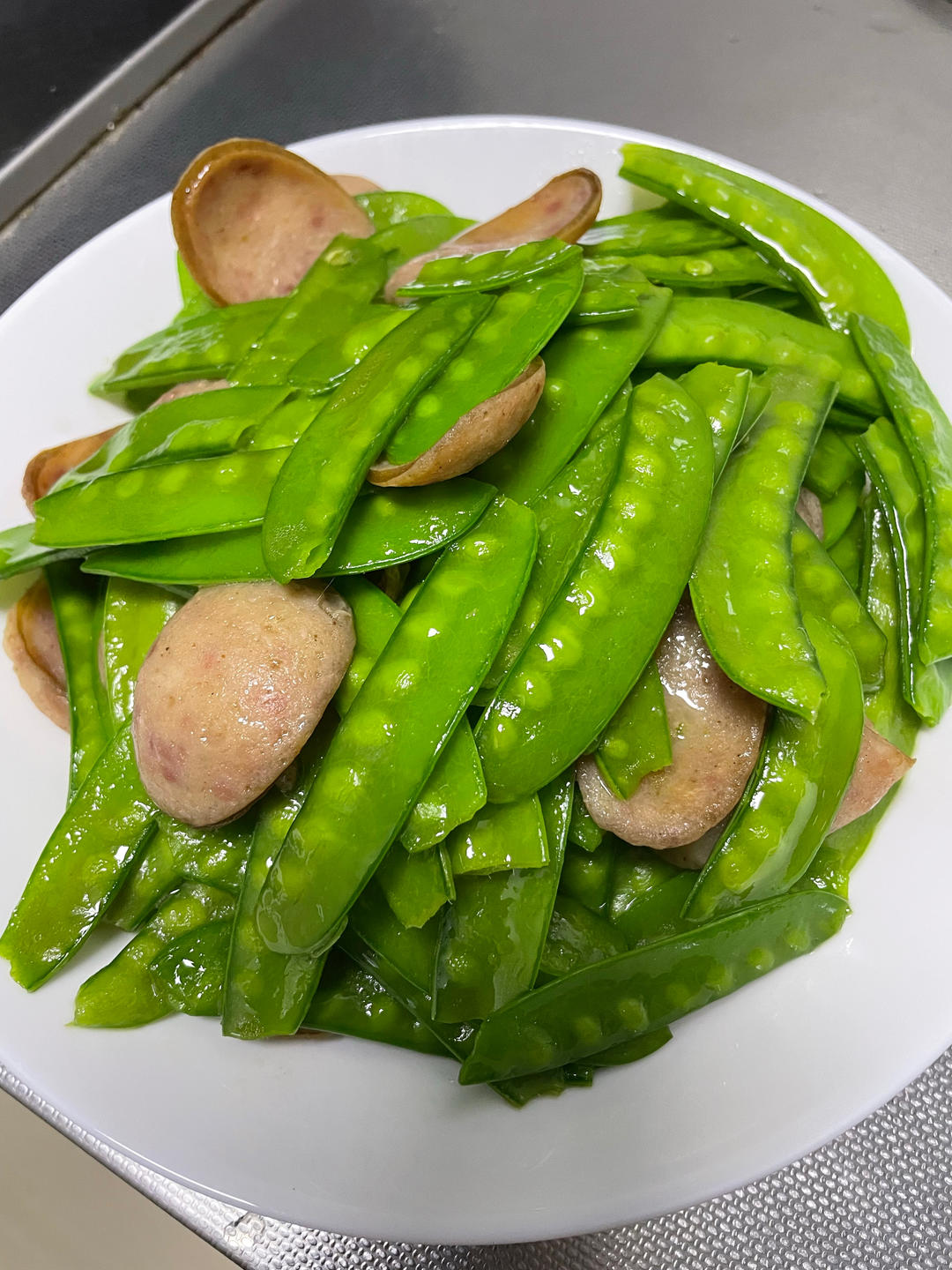 荷兰豆炒火腿肠|我偷偷想你的时候，你才是我的