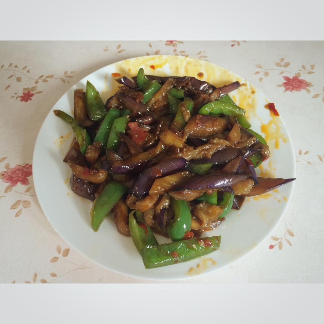 青椒炒茄子