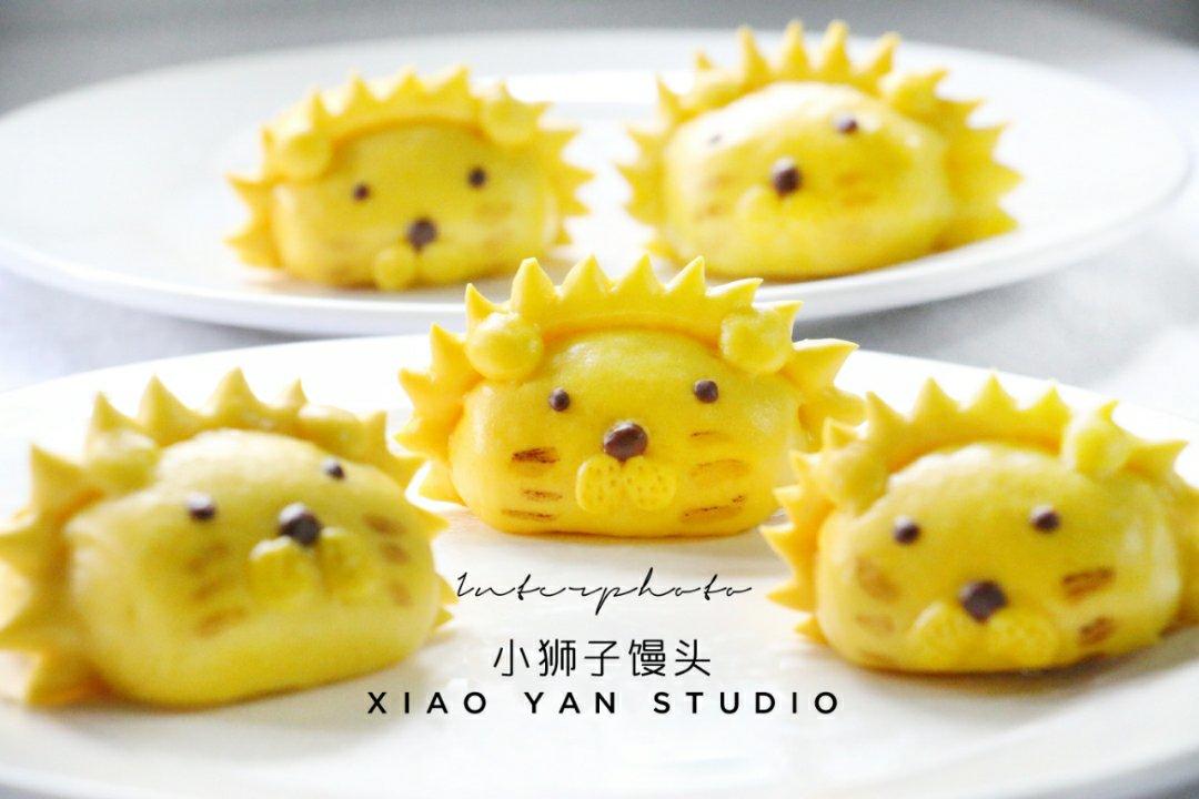 卡通刀切馒头之——小狮子南瓜馒头