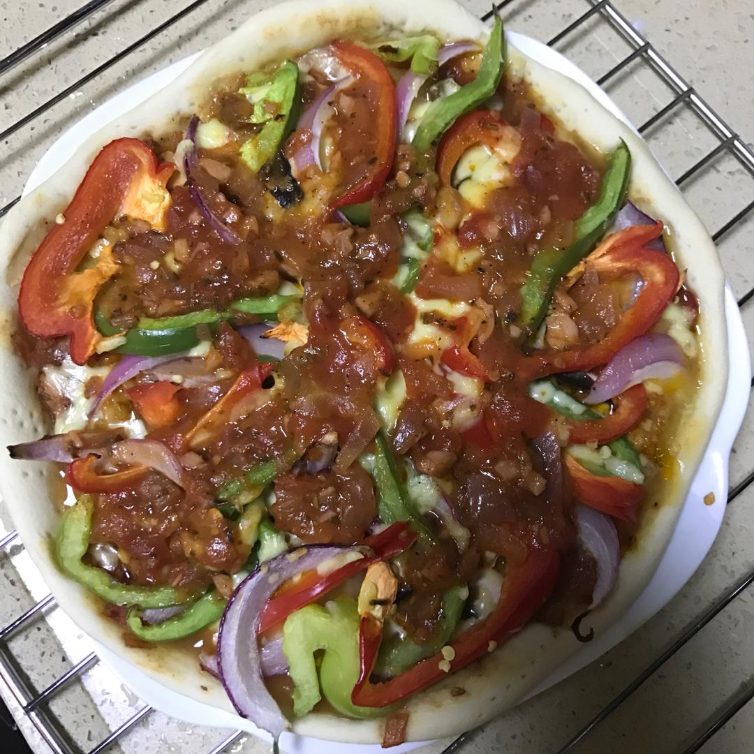 奥尔良烤鸡肉披萨