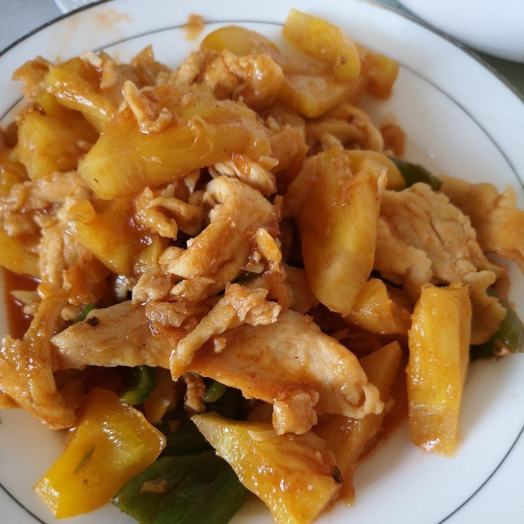 菠萝炒鸡胸肉