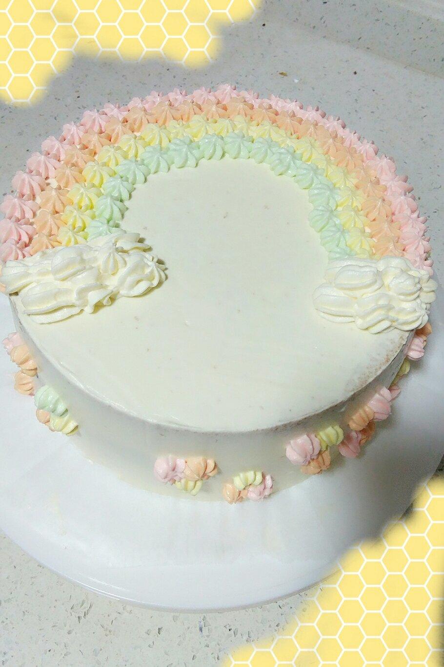 详细的裱花教程--彩虹蛋糕