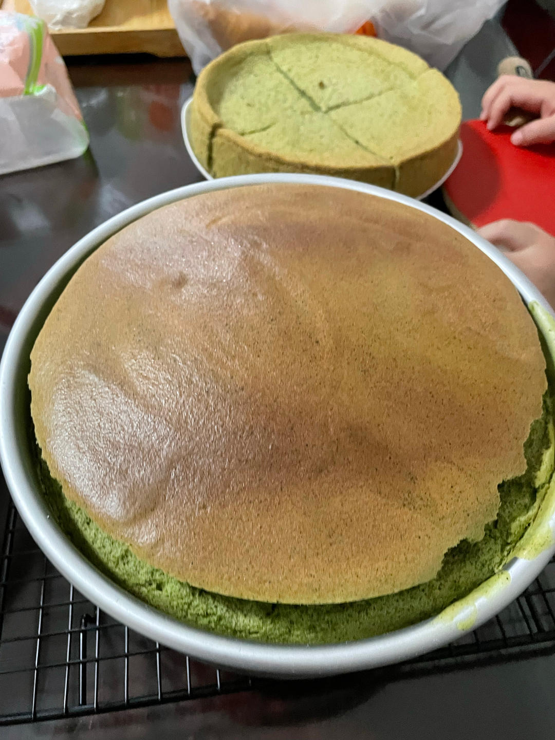 8寸抹茶戚风蛋糕