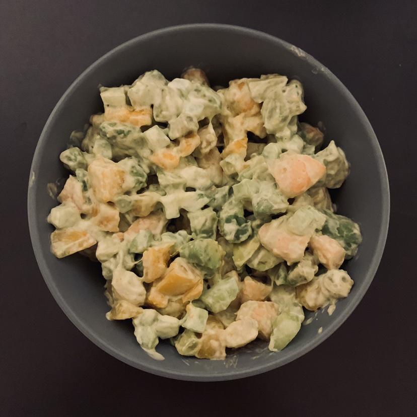 薯片牛油果大虾沙拉