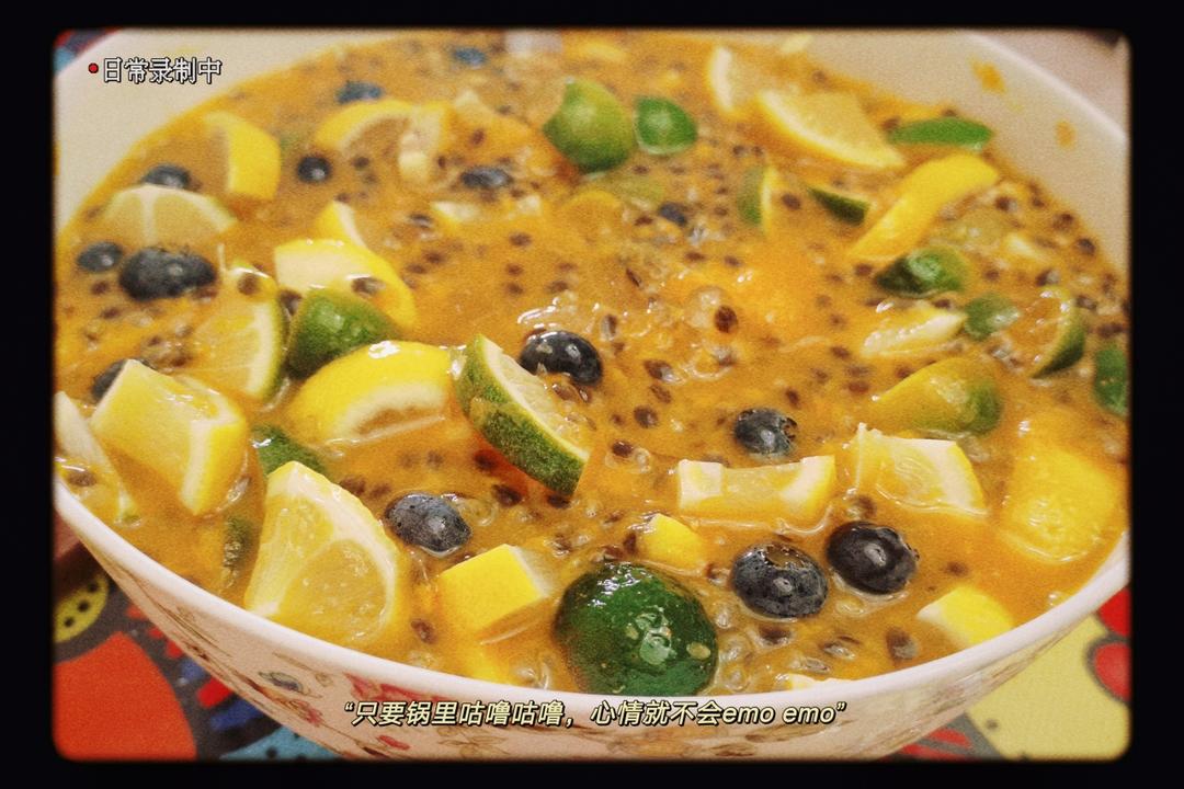 夏天必备【百香果青桔柠檬茶】