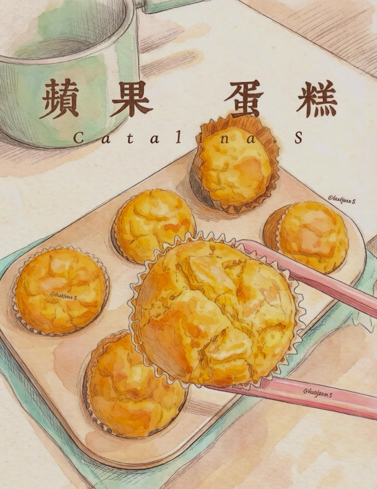 苹果 蛋糕（超好吃～低糖版本