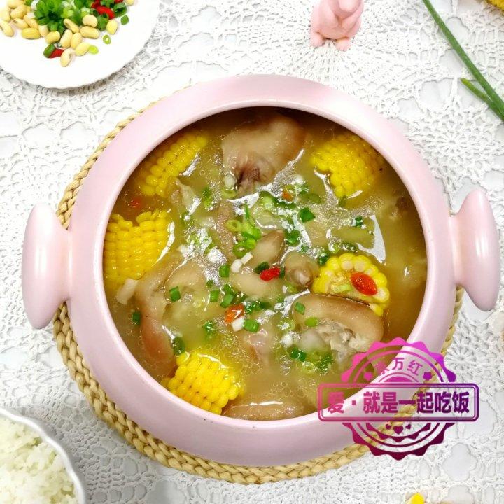 💯  喝出美丽！香猪手 甜玉米汤！