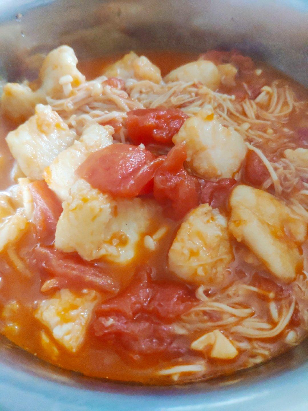 番茄金针菇巴沙鱼（龙利鱼）