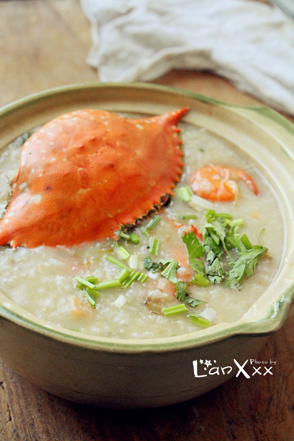 岚小新做的潮汕虾蟹砂锅粥