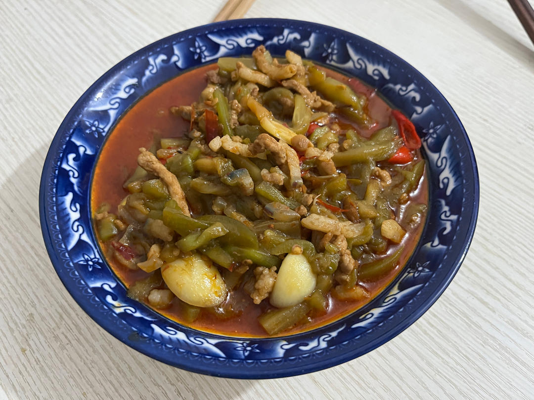 少油版茄子炒肉