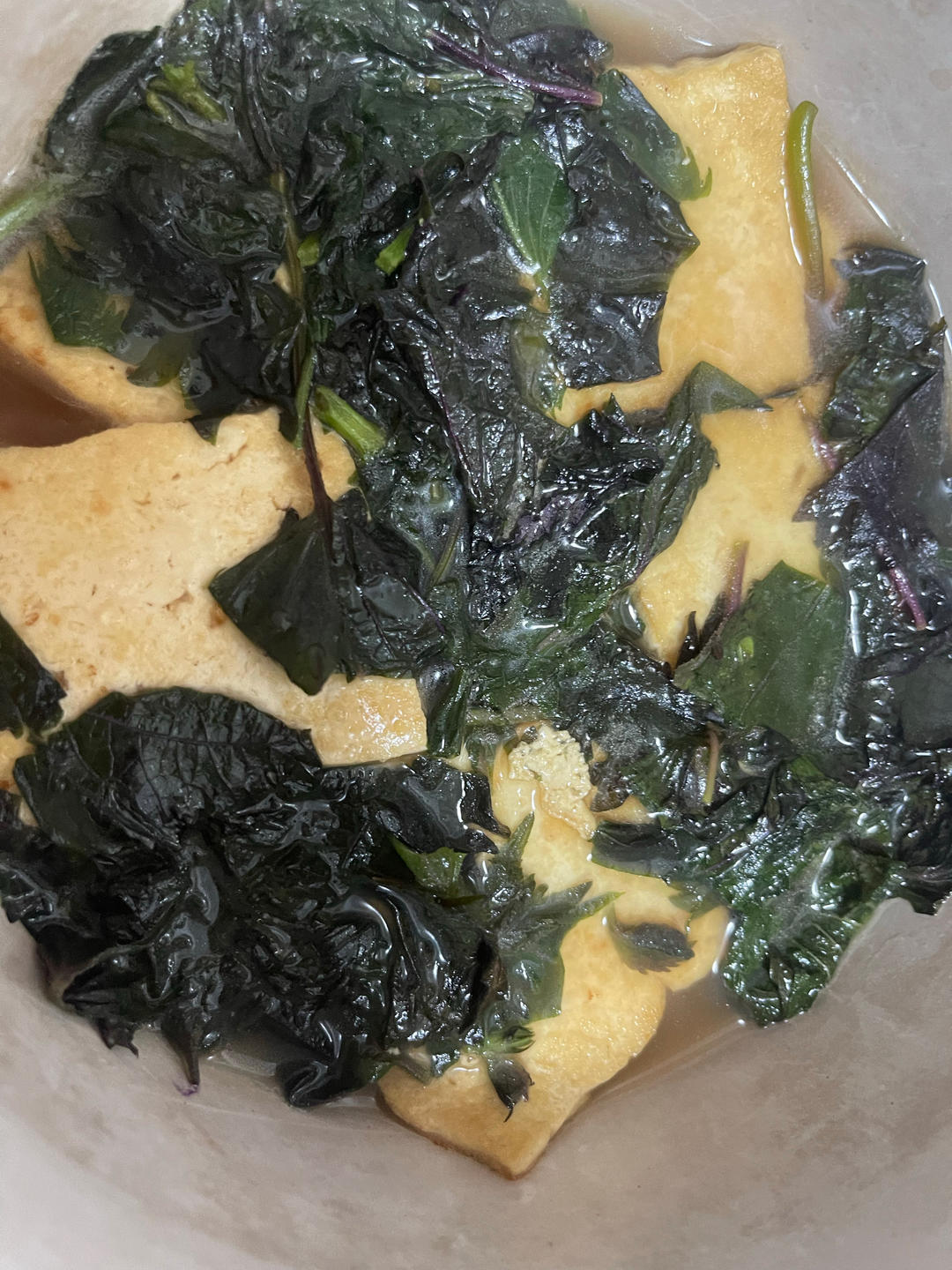 家常紫苏烧豆腐