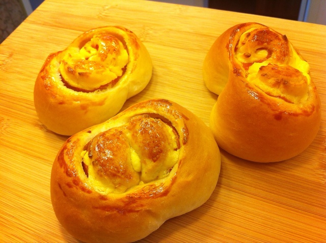 培根芝士面包卷