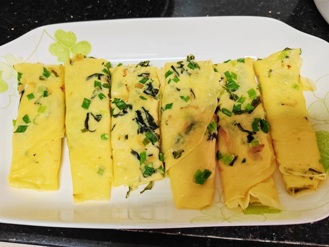 紫菜虾米鸡蛋饼