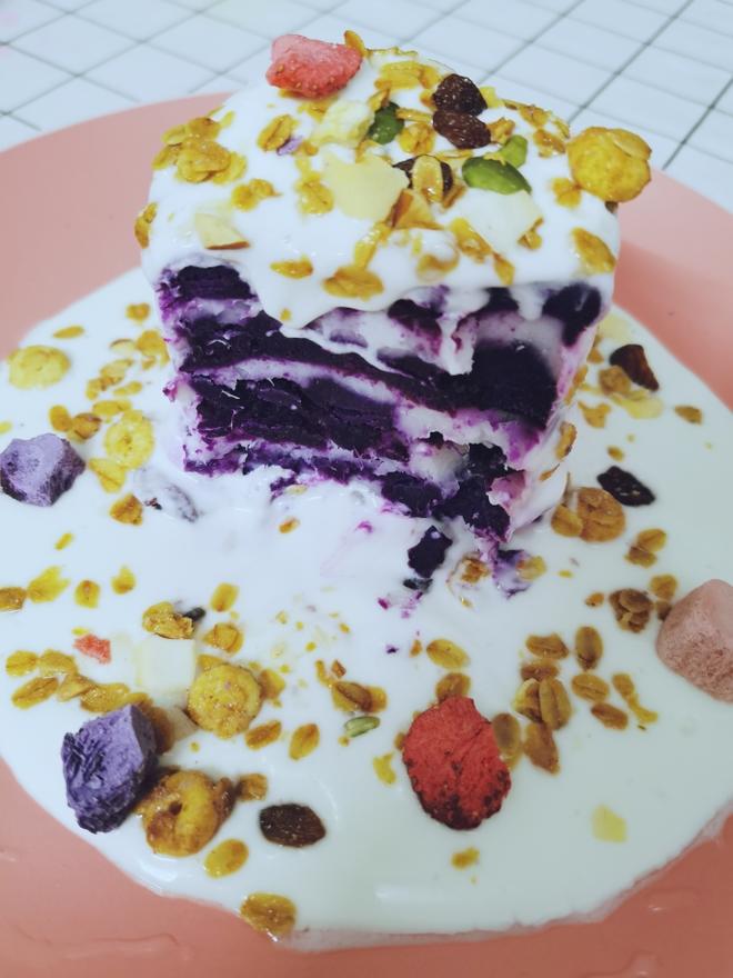 紫薯山药酸奶蛋糕的做法