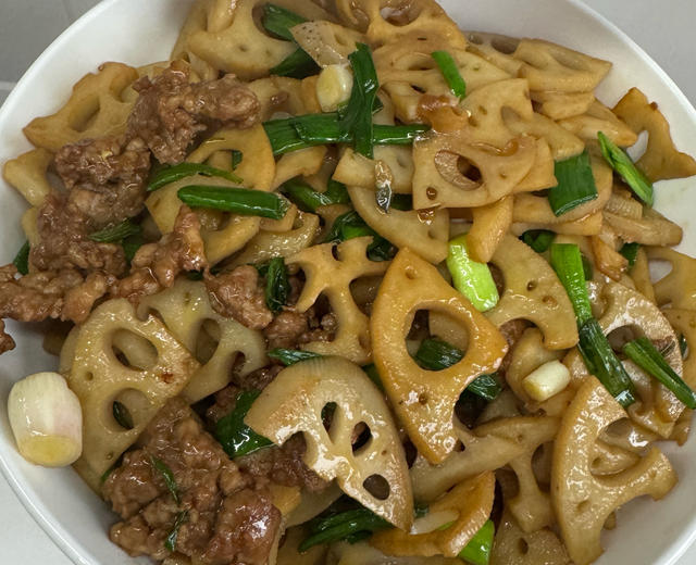 肉沫炒藕片 肉沫炒藕片