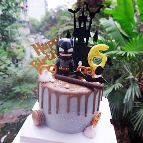蝙蝠侠翻糖蛋糕