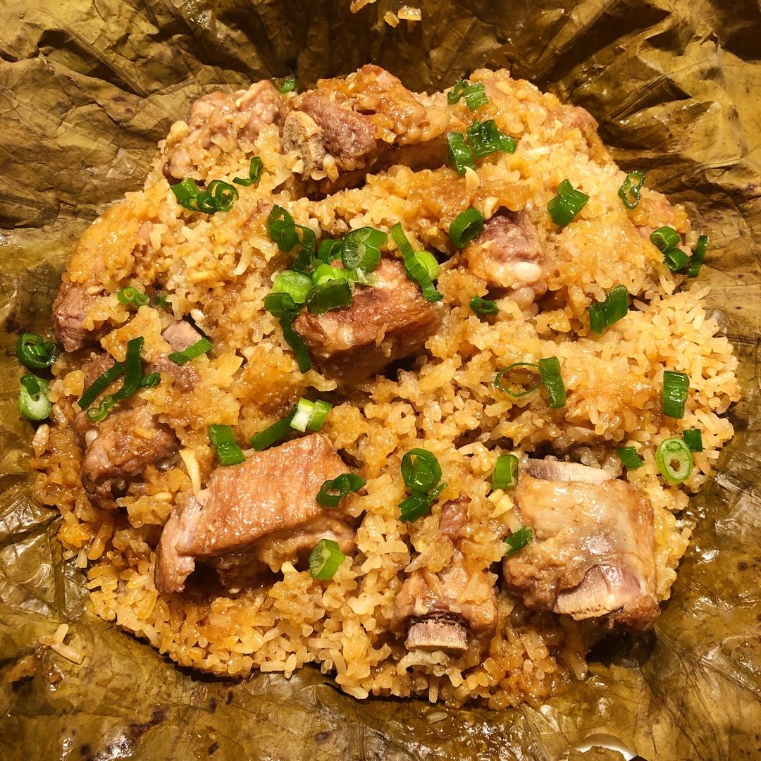 荷叶糯米蒸排骨