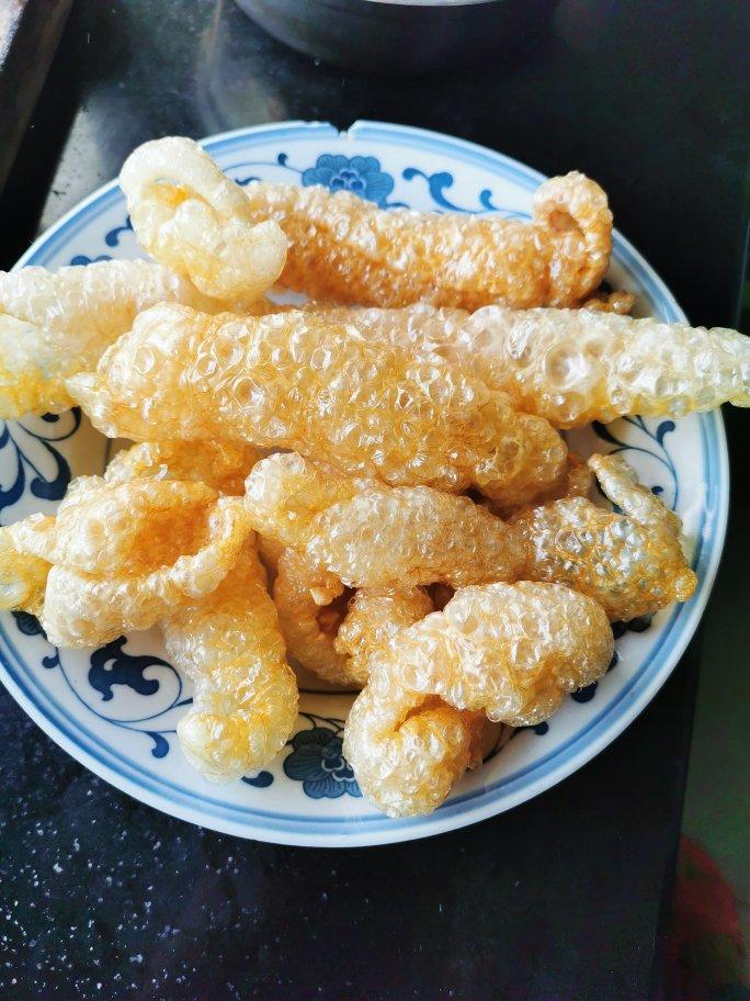 自己炸发肉皮