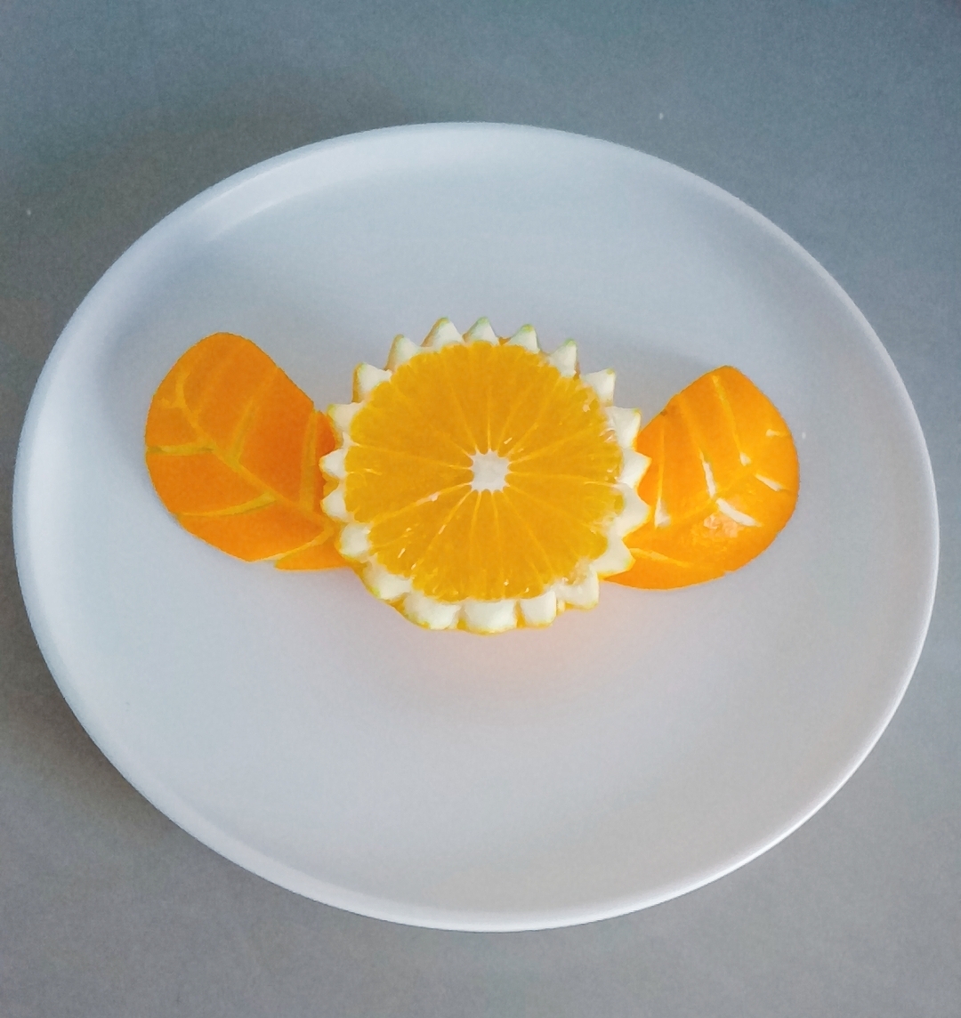 水果摆盘—橙子太阳花