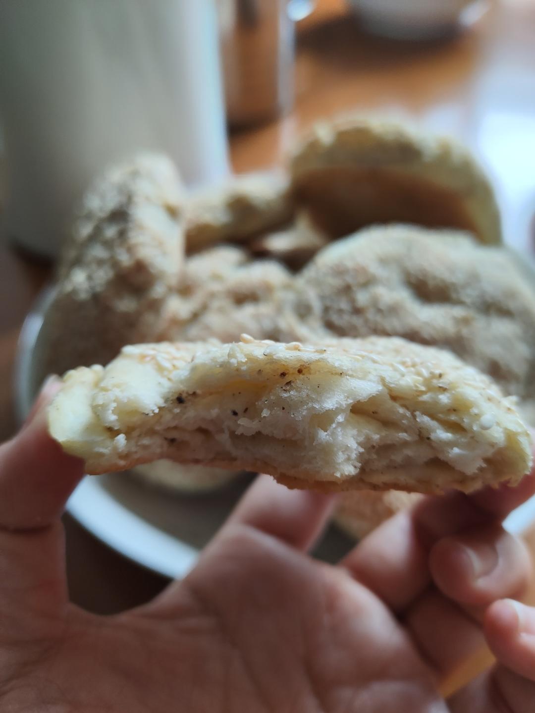 椒盐烧饼麻酱烧饼
