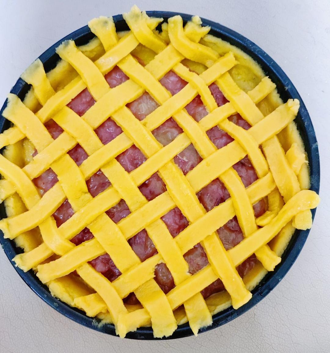 天然橙c做的苹果派简单易学水果派孩子可以吃的水果派