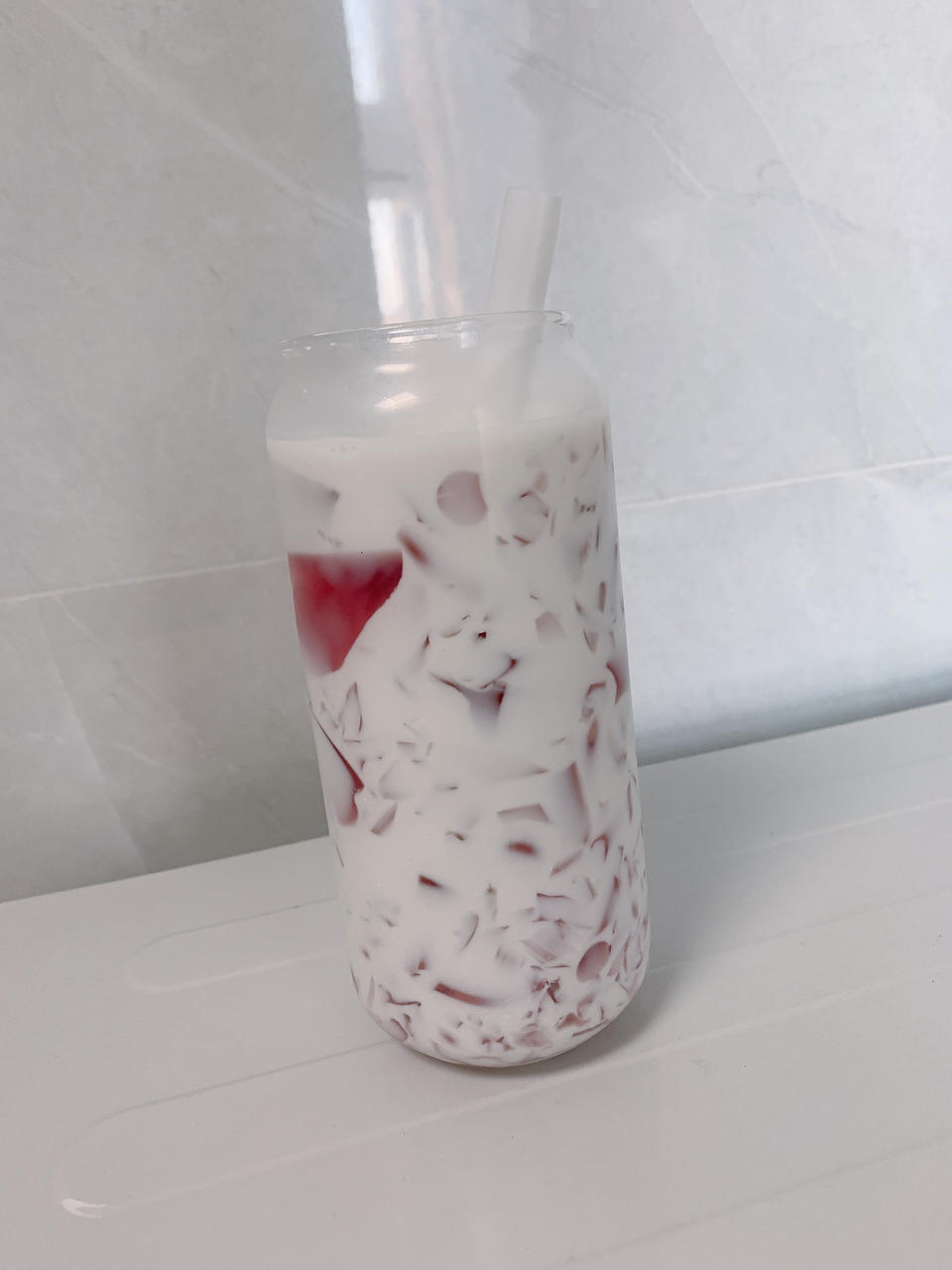 夏日特饮—5款可以吸的水果冻撞奶，白凉粉的N种可能