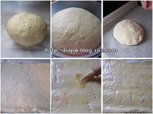 香葱肉松面包卷的做法 步骤2