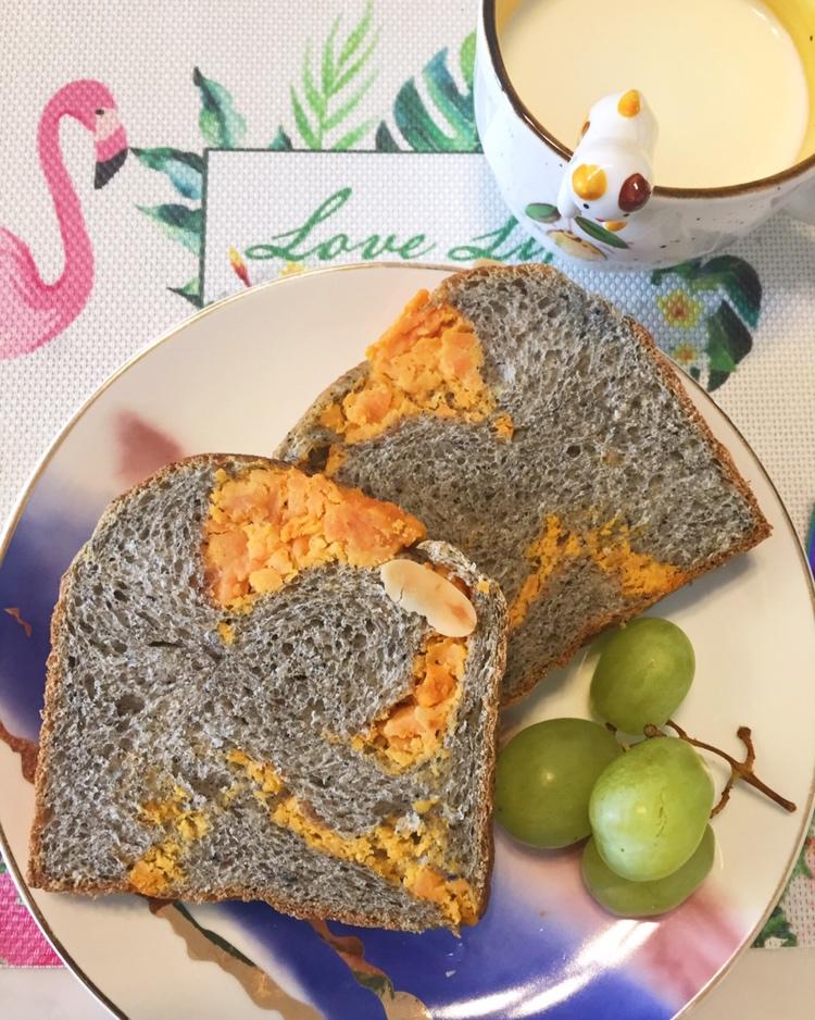 芝麻番薯吐司面包🍞软糯可口，暖你一秋🍠🥰