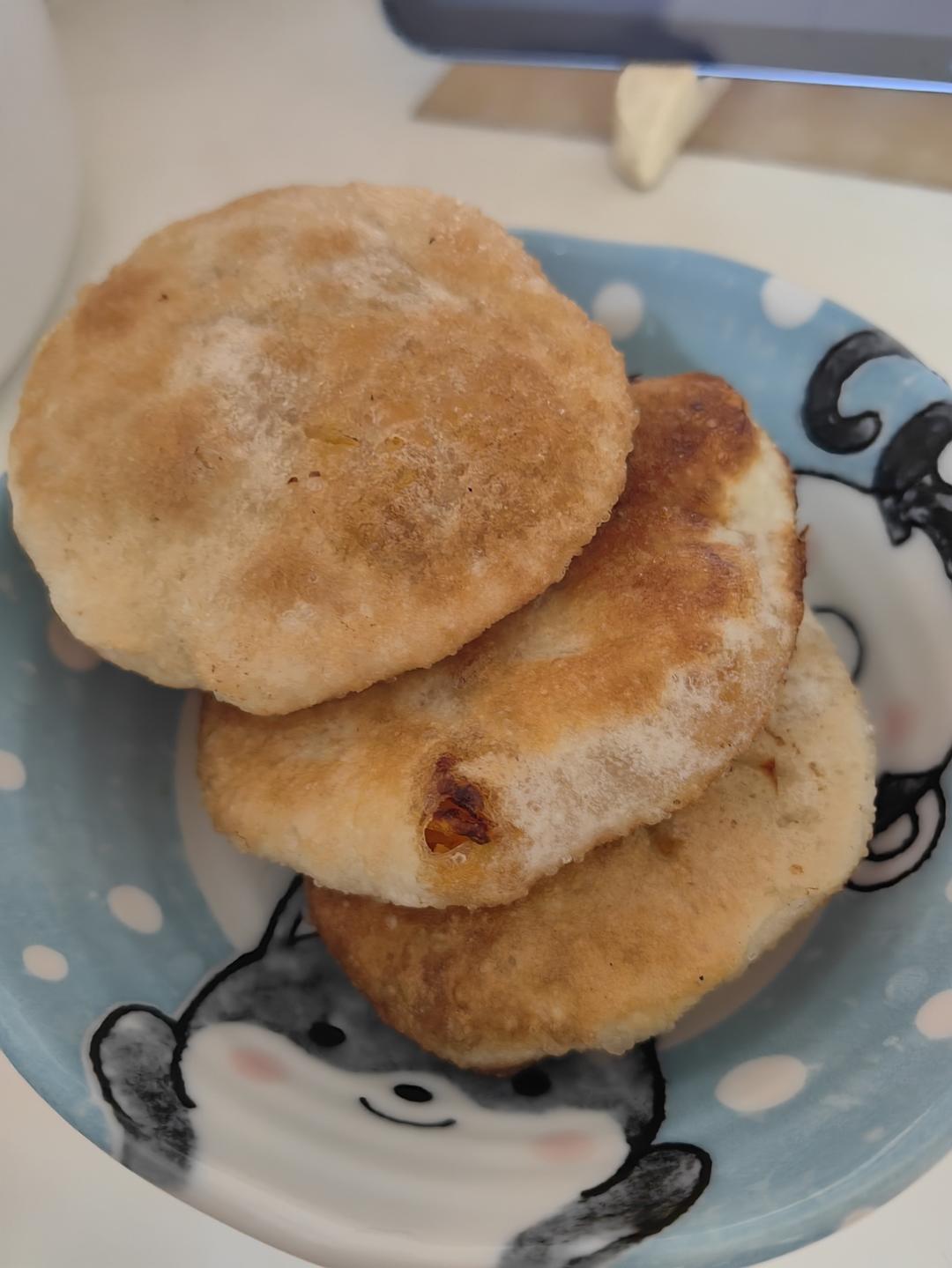 羊油渣虾皮饼