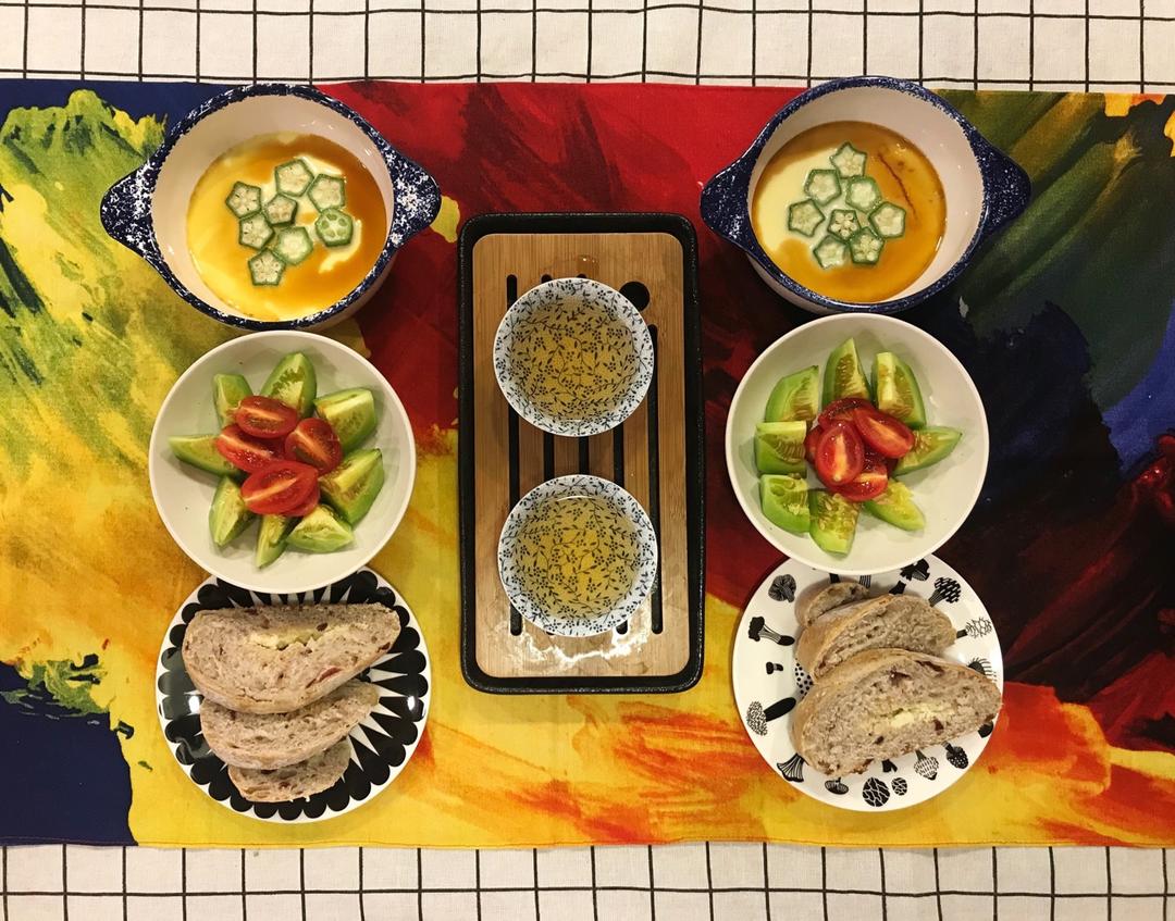 秋葵鸡蛋羹