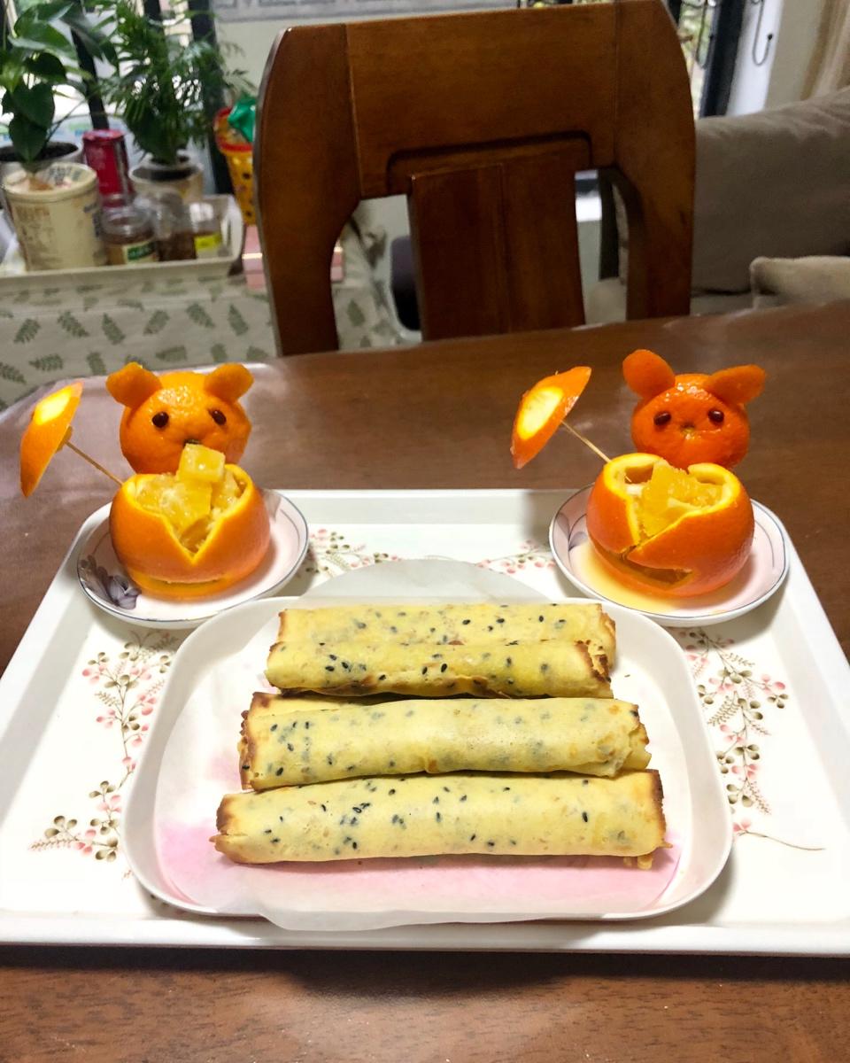 奶香酥脆鸡蛋卷