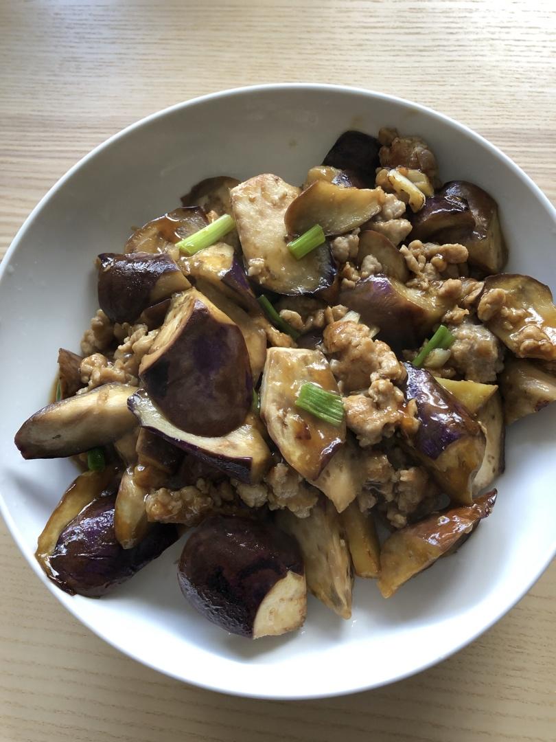 红烧肉沫茄子