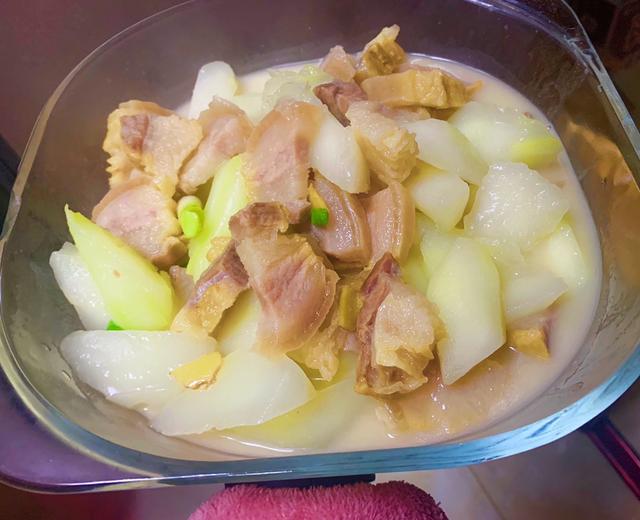 咸肉烧棒菜(咸肉烧菜心)的做法