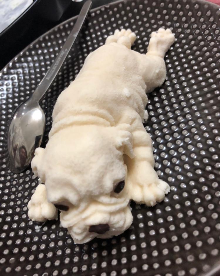 ql馨生活做的小奶狗沙皮狗巧克力慕斯