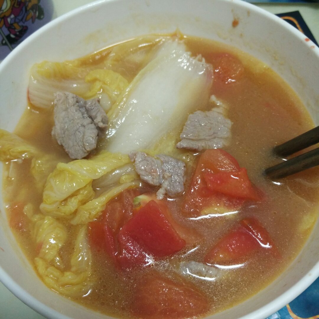 西红柿炒娃娃菜