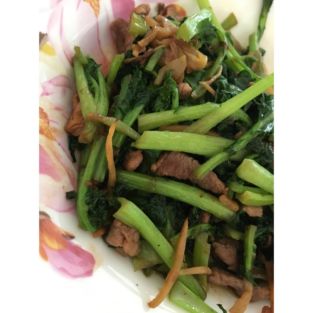 苔菜炒肉片