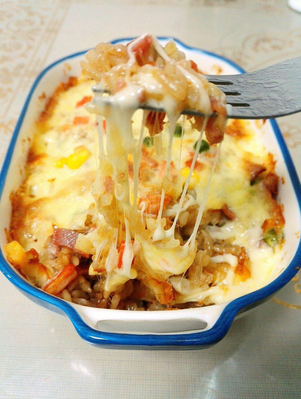 纯色世界做的芝士焗饭