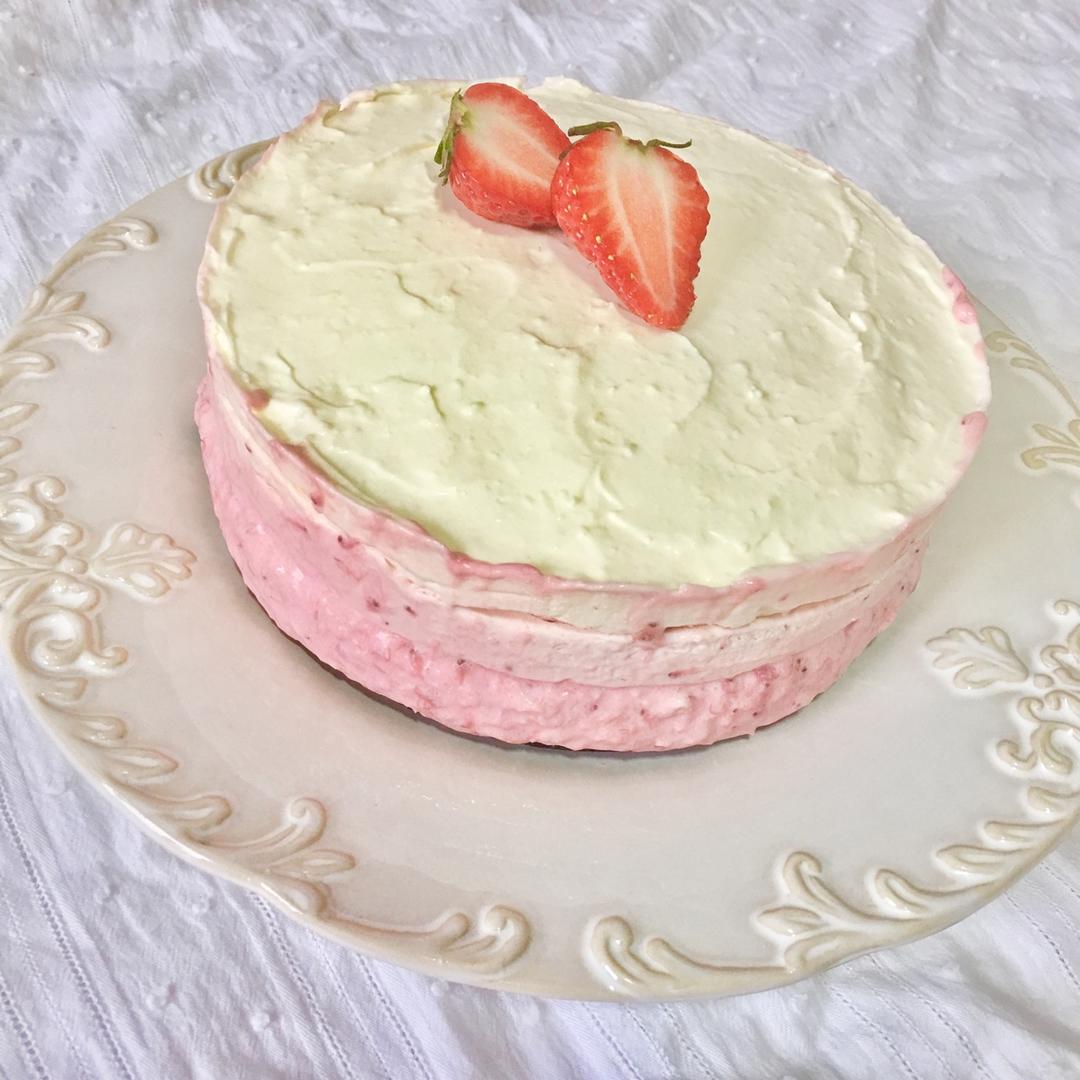 渐变蓝莓冻芝士蛋糕（免烤）