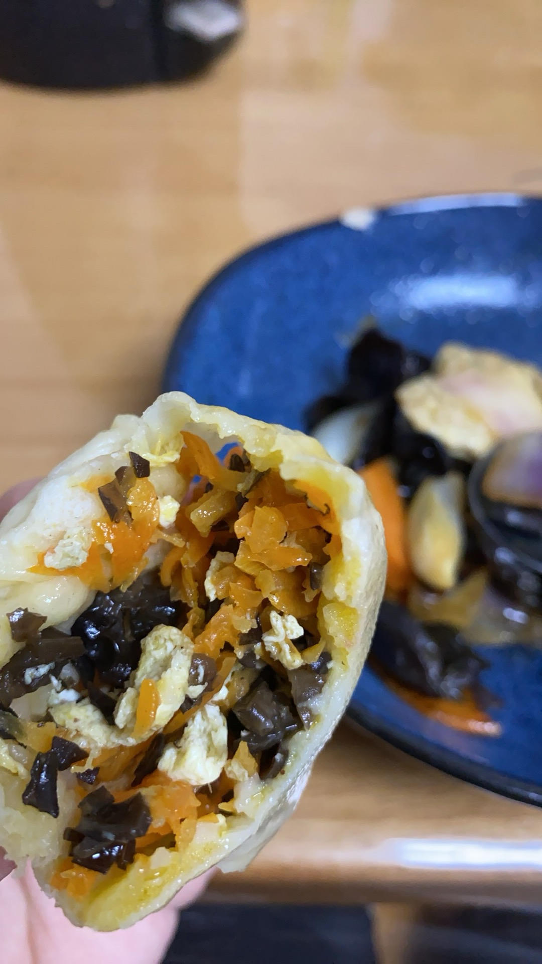鲜香美味营养的“素馅儿”                ——胡萝卜🥕鸡蛋🥚木耳馅          做包子&饺子均超级棒😋