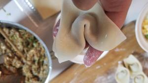 虾仁猪肉白菜馄饨/抄手/包面的做法 步骤13