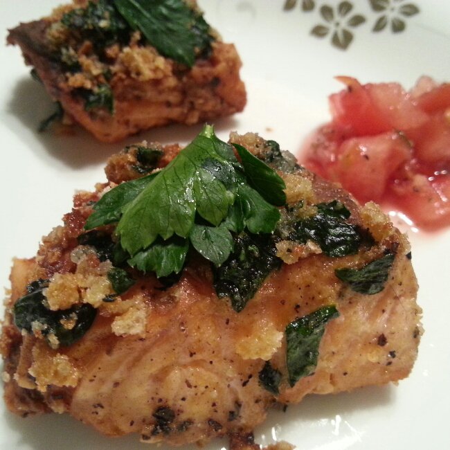 意大利烤三文鱼