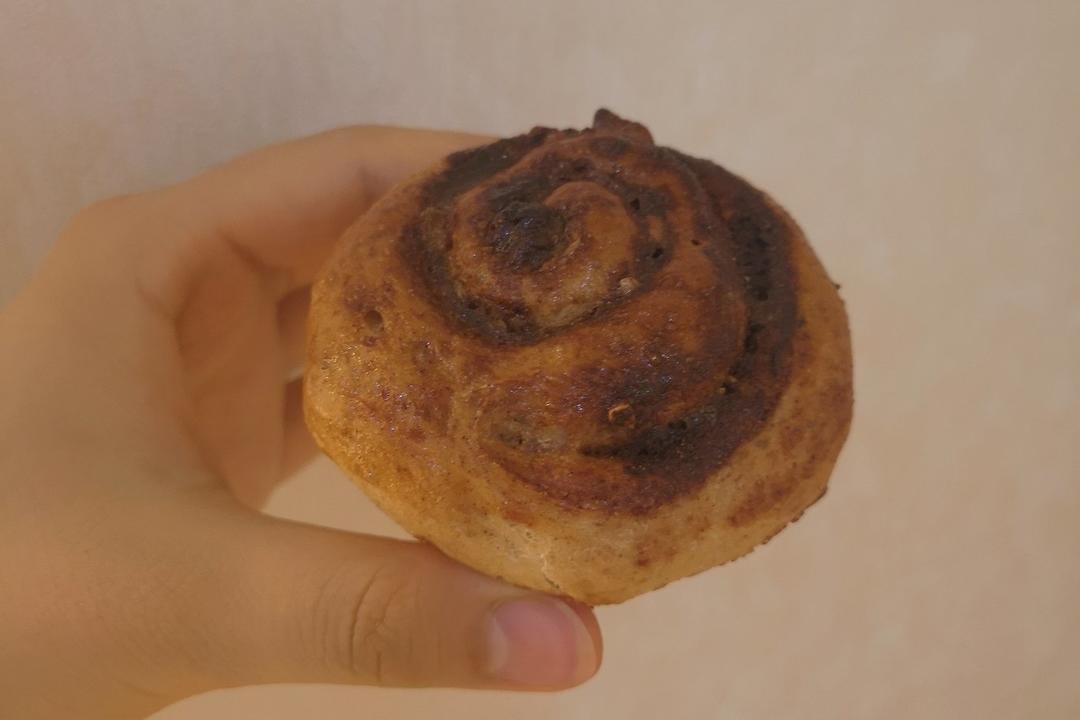 椰子油全麦免揉核桃肉桂卷【轻卡小食】——懒癌晚期版