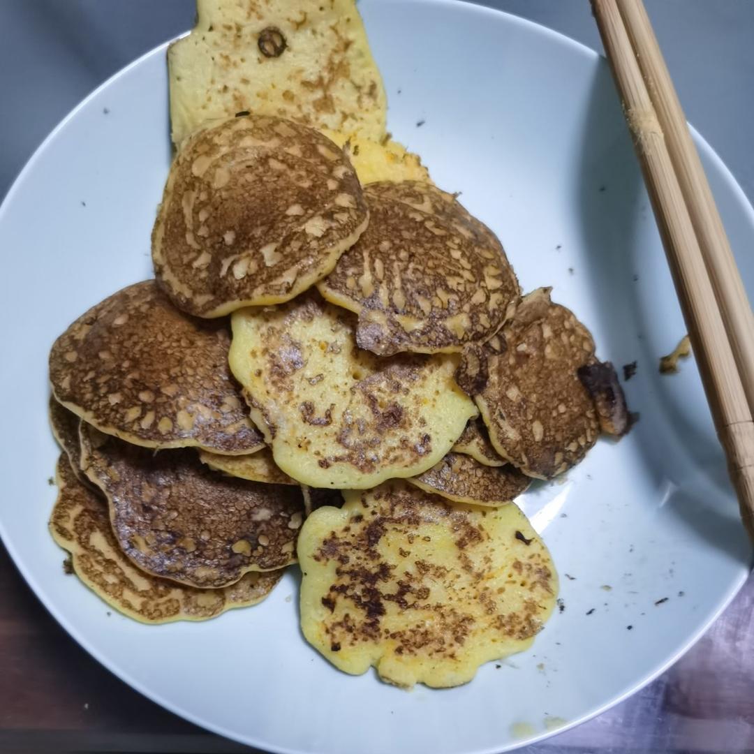 玉米面松饼，早起5分钟搞定，又软又健康