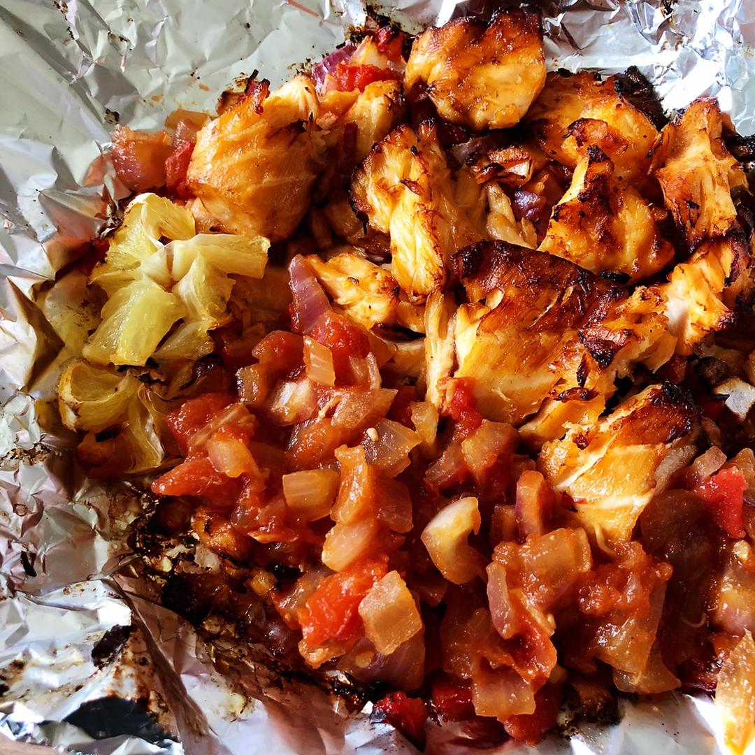 锡纸烤三文鱼  （Salmon Baked in Foil）