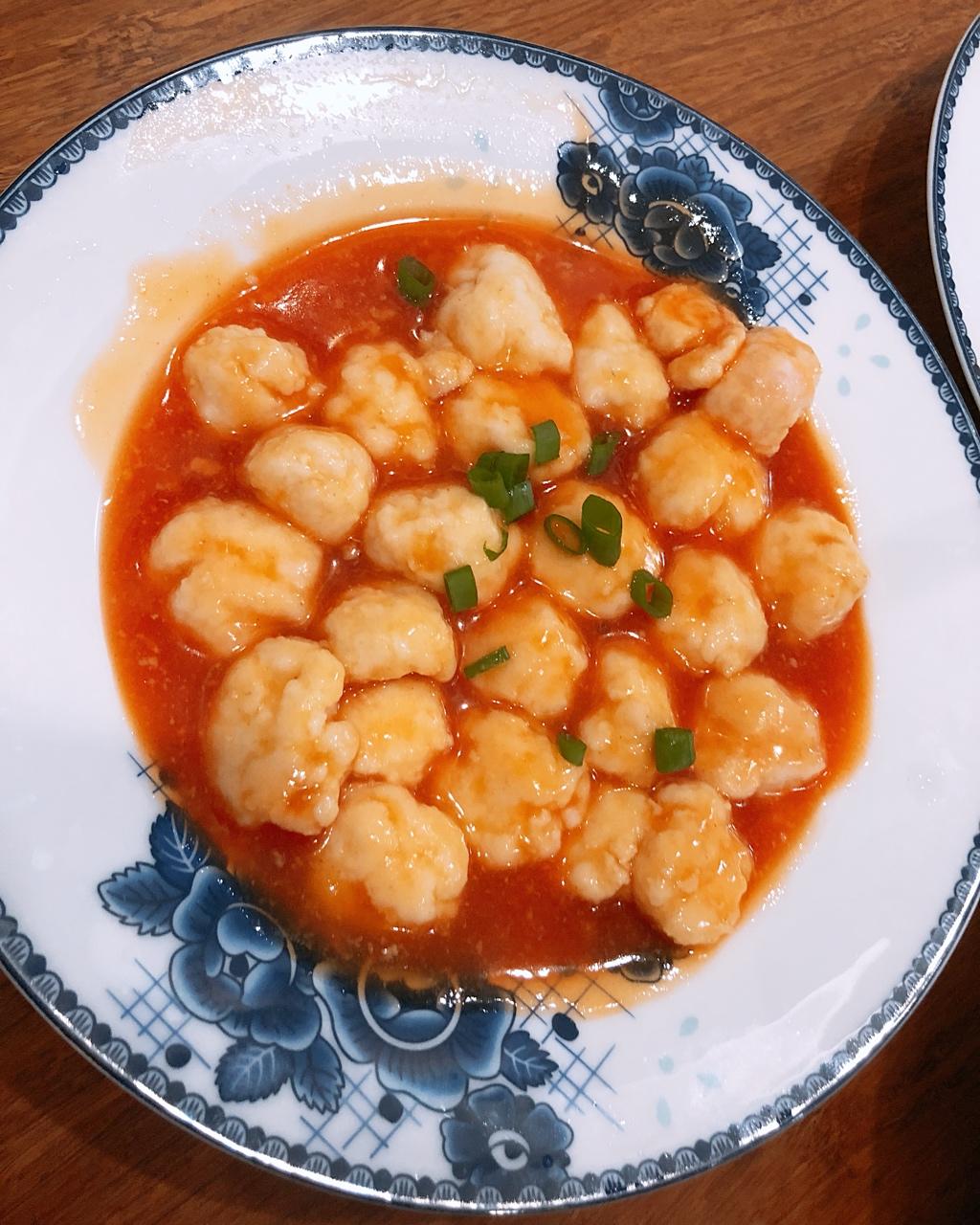 star我是一颗派大星做的茄汁鱼丸